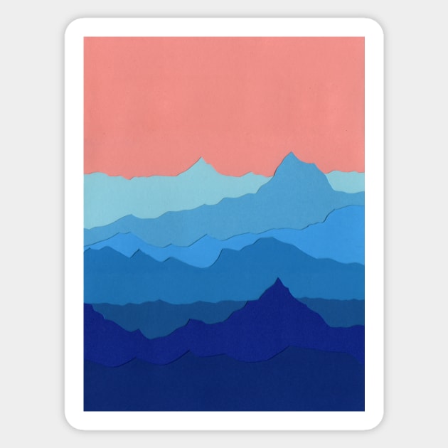 Blue Mountains Sticker by Rosi Feist